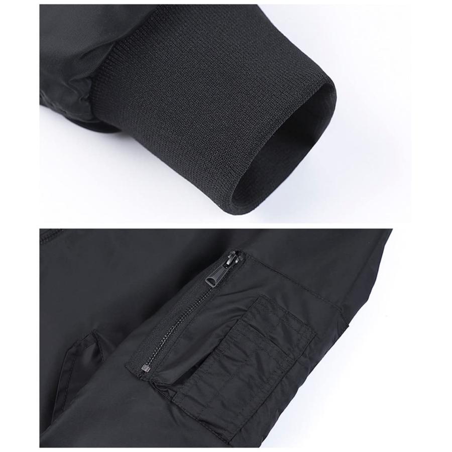 【並行輸入品】Autumn Winter Men's Bomber Zipper Jacket Casual Hip Hop Pilot Coの画像
