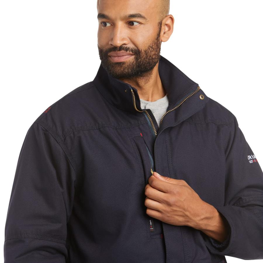 【並行輸入品】Ariat Male FR Workhorse Insulated Jacket Navy Largeの画像