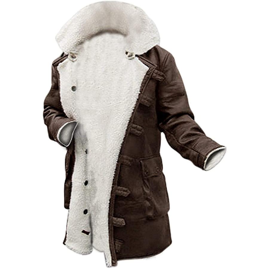 【並行輸入品】Leather Exquisite Men's Bane Coat Jacket Cosplay Tom Hardy Knighの画像