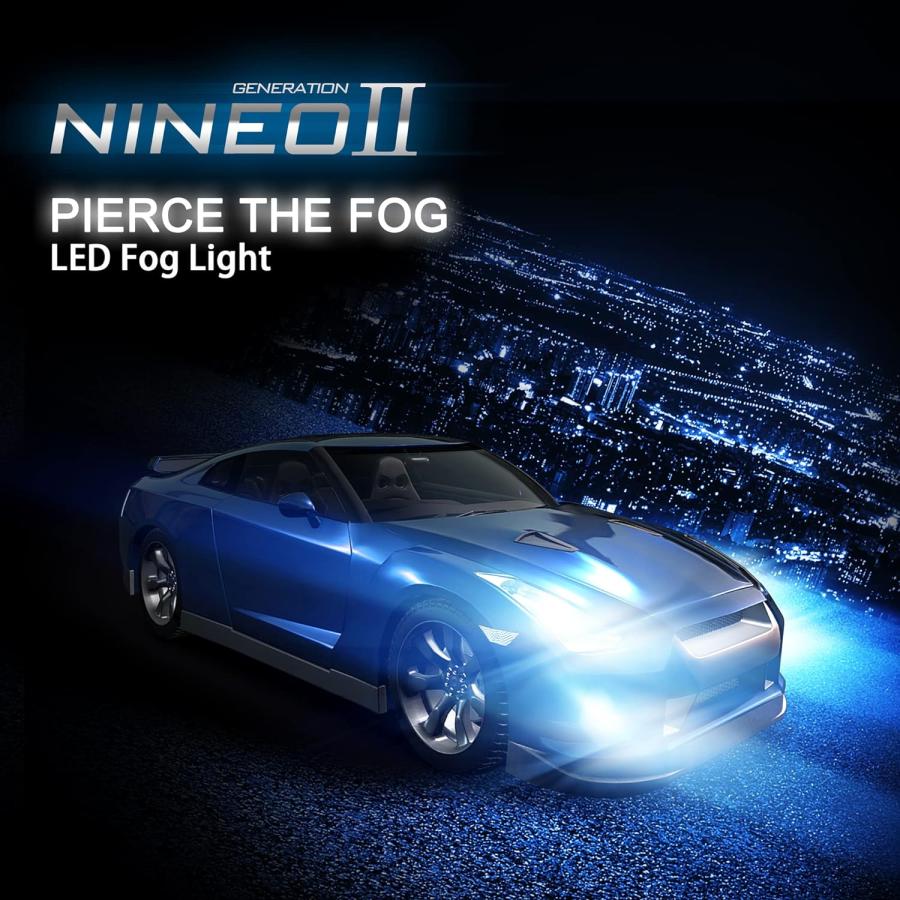 【並行輸入品】NINEO H11 LEDフォグライト電球 6000ルーメン 5530チップ 6500K キセノンホワイト 300%明るいハロゲンランプの画像