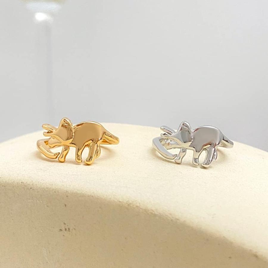【並行輸入品】カラフル キラキラ 蝶 ナックルスタッキングリングセット ナックルハート 稲妻 恐竜 調節可能 カップル用 友情 ベストフレンド お揃いの画像
