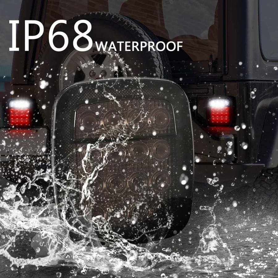 【並行輸入品】ALAVENTE Universal 16 LED Tail Lights Turn Brake Reverse Signal Runnの画像