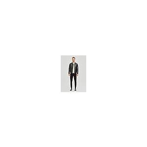 【並行輸入品】Bigardini Black Leather Jacket Men   Italian Real Lambskin Mensの画像