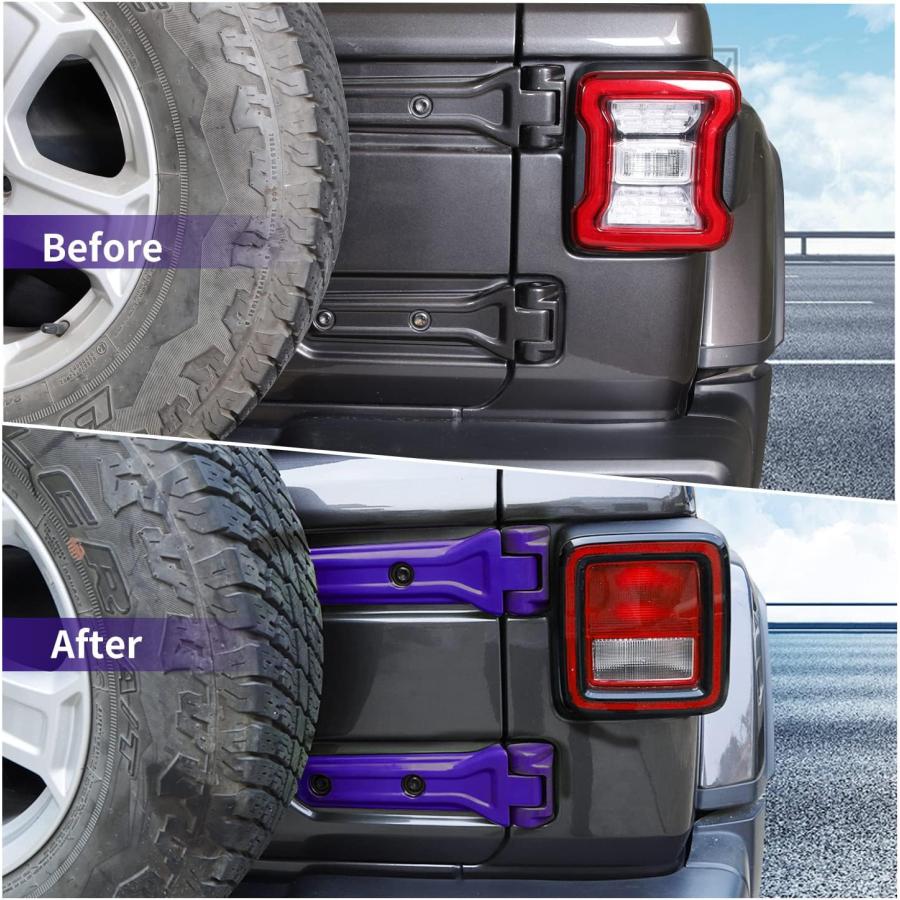 【並行輸入品】SQQP Tailgate Hinge Cover Spare Tire Rear Door Bracket Trim Cover Trの画像