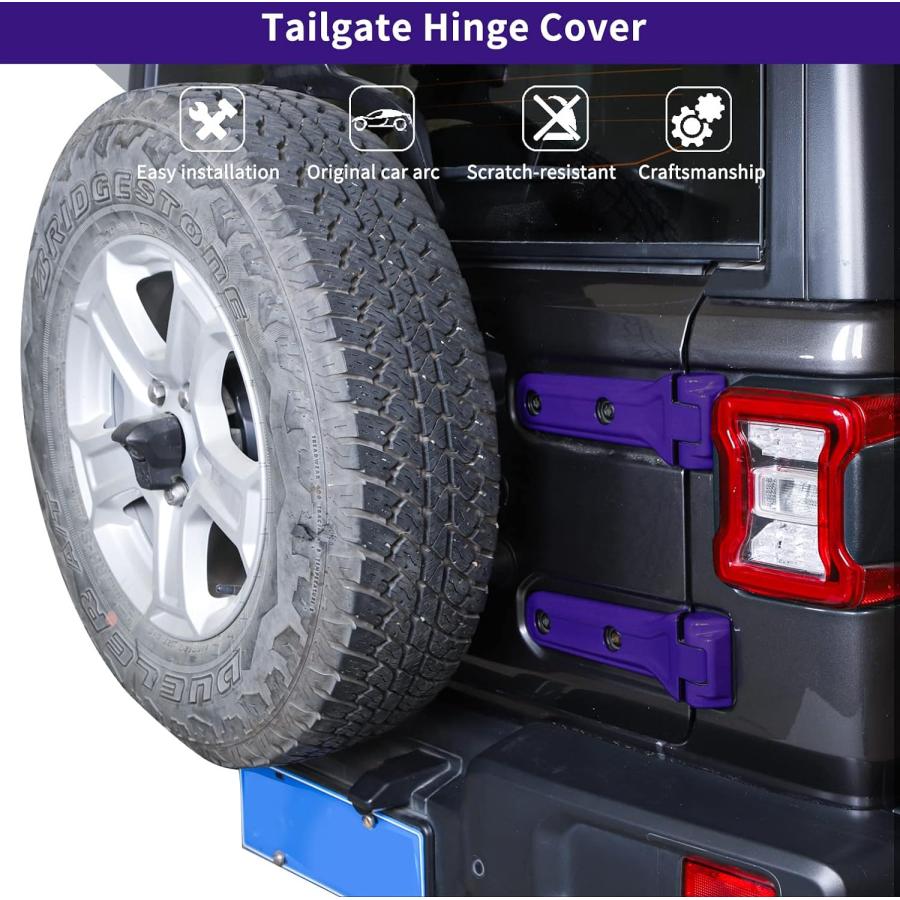 【並行輸入品】SQQP Tailgate Hinge Cover Spare Tire Rear Door Bracket Trim Cover Trの画像