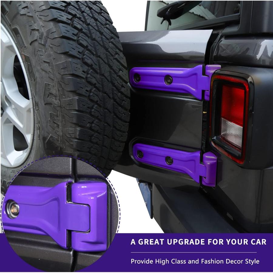 【並行輸入品】SQQP Tailgate Hinge Cover Spare Tire Rear Door Bracket Trim Cover Trの画像