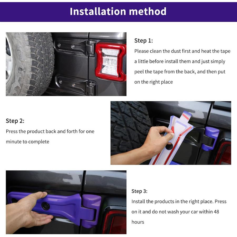【並行輸入品】SQQP Tailgate Hinge Cover Spare Tire Rear Door Bracket Trim Cover Trの画像