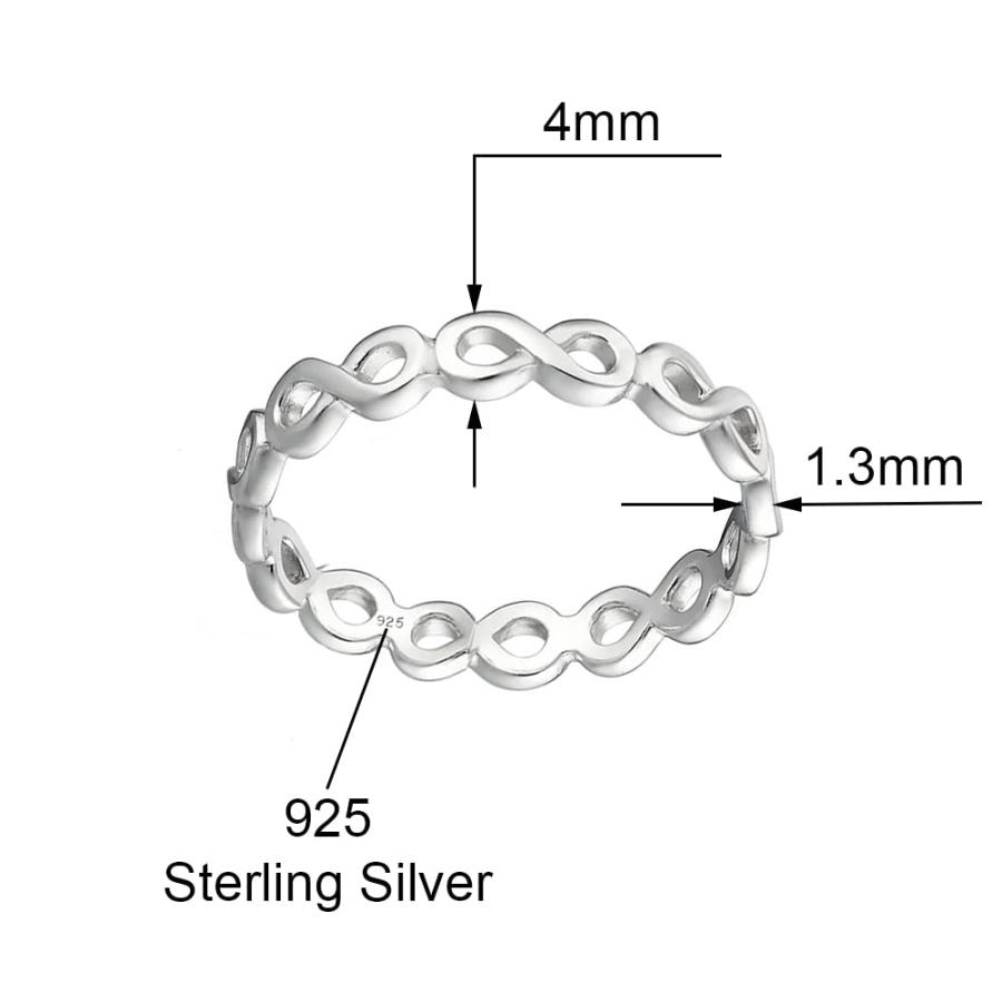 Savlano 925スターリングシルバー インフィニティリングバンド レディース ガールズ イタリア製 Savlanoギフトボッ 並行輸入品｜good-face｜04