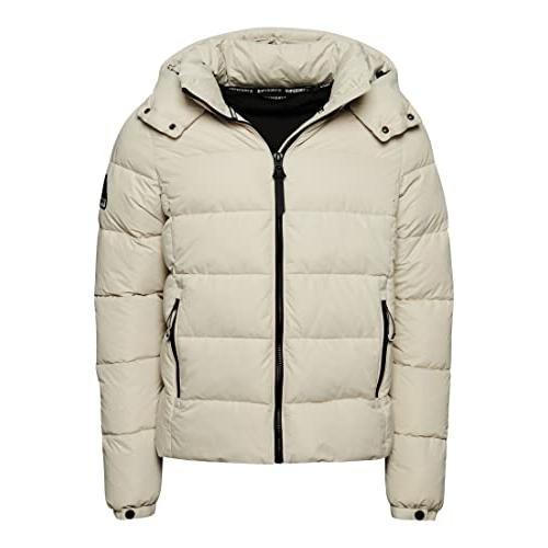 【並行輸入品】Superdry Mens Microfibre Mountain Puffer Jacket Pelican Size Lの画像