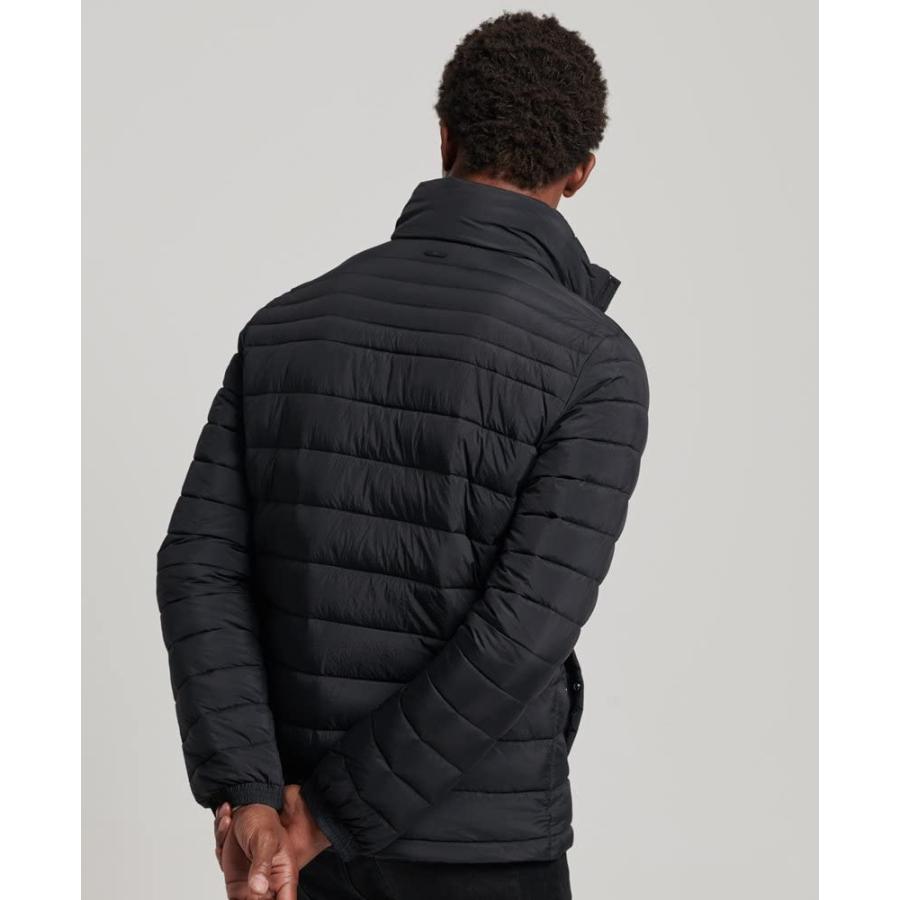 【並行輸入品】Superdry Mens Short Lightweight Puffer Coat Black Size Sの画像