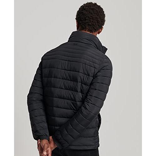 【並行輸入品】Superdry Mens Short Lightweight Puffer Coat Black Size Sの画像