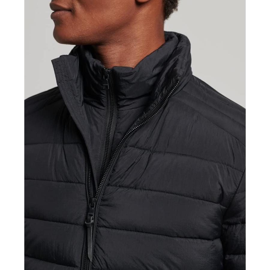 【並行輸入品】Superdry Mens Short Lightweight Puffer Coat Black Size Sの画像