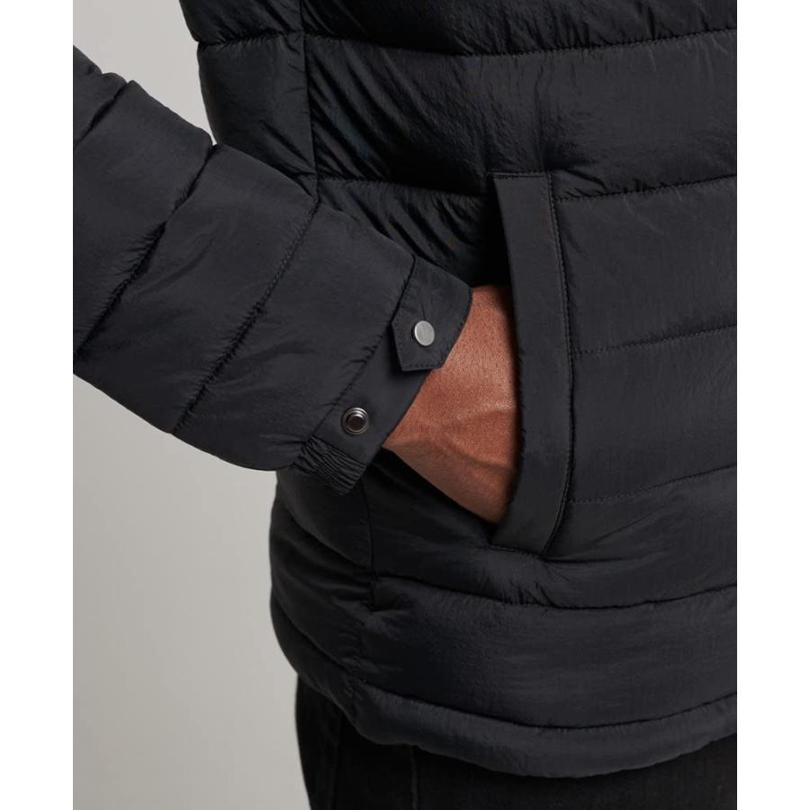 【並行輸入品】Superdry Mens Short Lightweight Puffer Coat Black Size Sの画像