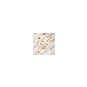 【並行輸入品】SIROLISA 14K ゴールドメッキ スタッキングリング レディース ガールズ ファッション ナックル 薄型ゴールドジュエリー_5