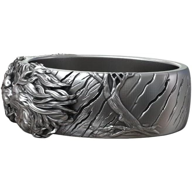 【並行輸入品】Lion Head Wild Nature Claws Wedding Band Handmade Lion King Crown He_2