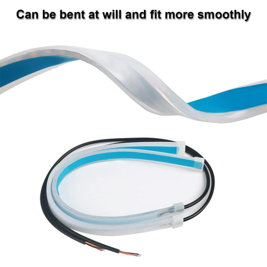 LED Headlight Strip Tube Light  24 Inch Flexible DRL Daytime Running Light  Waterproof Switchback Sequential Flowing Turn Signal Lamp  Auto Accesso｜good-face｜04