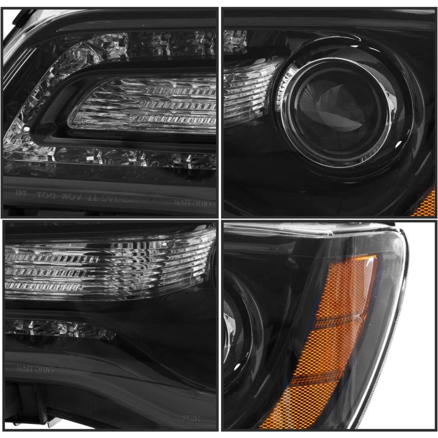 【並行輸入品】VehicleAid ヘッドライトアセンブリ LED DRL付き 2011-2023 Chrysler 300プロジェクターヘッドランプ_4