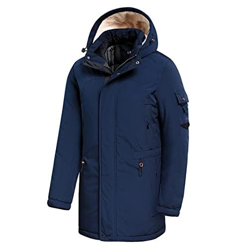 【並行輸入品】Men Winter Casual Fleece Hooded Jacket Windproof Thicken Warm Snの画像
