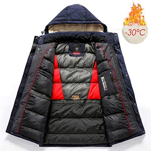 【並行輸入品】Men Winter Casual Fleece Hooded Jacket Windproof Thicken Warm Snの画像