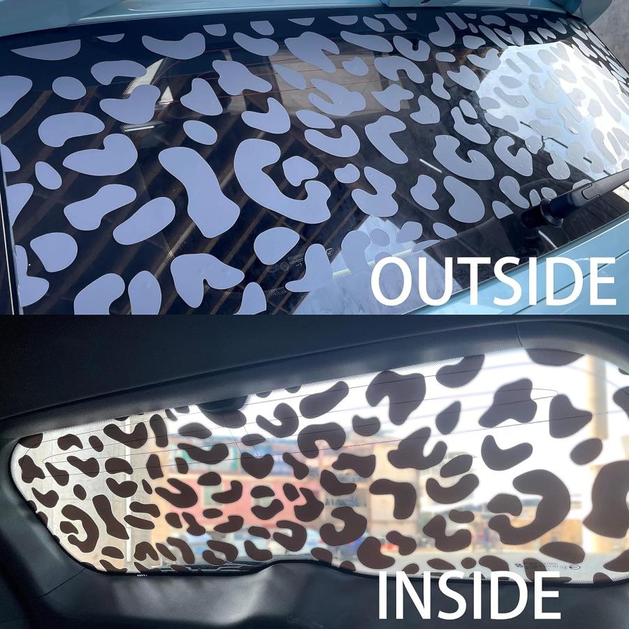 Hsdiokl Gray Leopard Cheetah Print Rear Window Decal for Truck SU 並行輸入｜good-face｜03