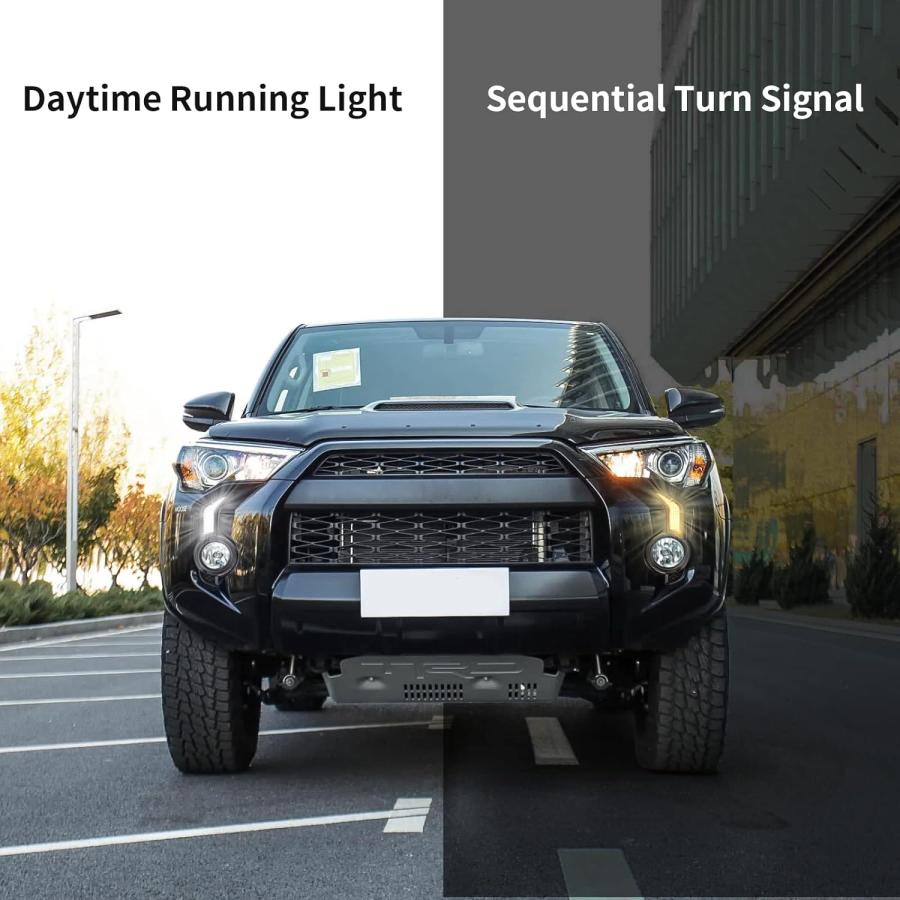 【並行輸入品】GELTTULU LED デイタイム ランニングライトキット トヨタ 4Runner 2013-2021 DRL フロントフォグ ウィンの画像
