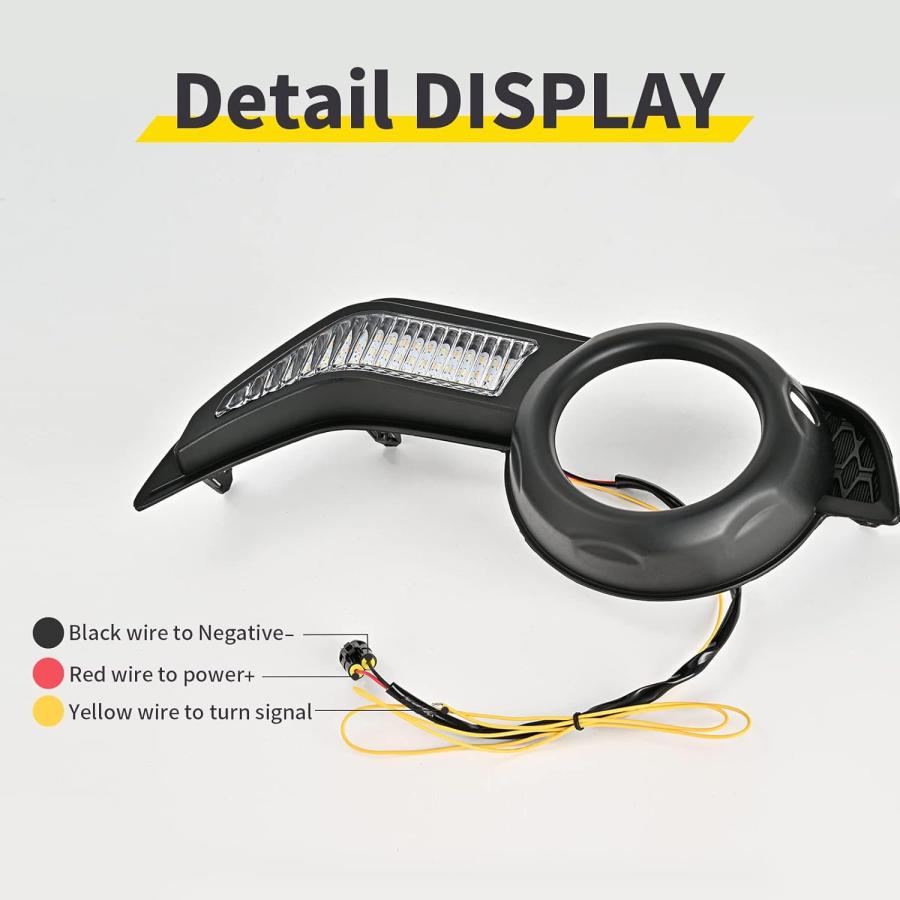 【並行輸入品】GELTTULU LED デイタイム ランニングライトキット トヨタ 4Runner 2013-2021 DRL フロントフォグ ウィンの画像