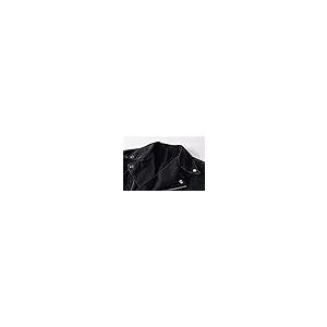 【並行輸入品】Youllyuu Mens Designer Zipper Denim Jacket Hip Hop Punk Denim Coの画像