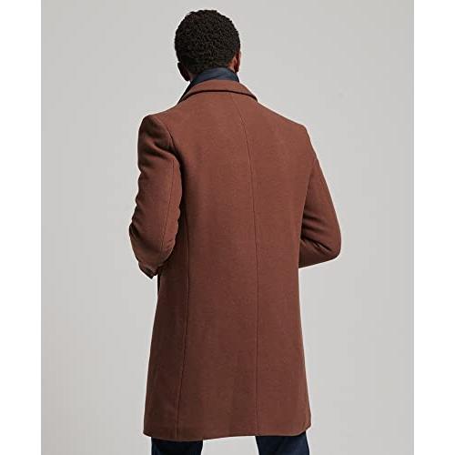 【並行輸入品】Superdry Mens Detachable Lining Wool Town Coat Fudge Size Lの画像