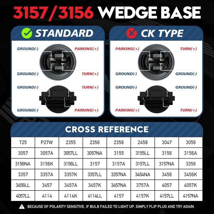 【並行輸入品】VEHICODE 3157 LED電球 アンバー イエロー ウィンカーライト 3057 3156 3157A 3157NA 3457 3の画像