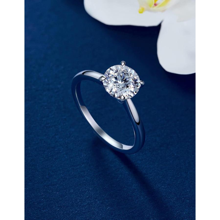 並行輸入品】MomentWish モアッサナイト結婚指輪 1/2カラット 女性用モ