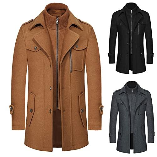 【並行輸入品】Men's French Woolen Coat Business Down Jacket Trench Topcoat Claの画像