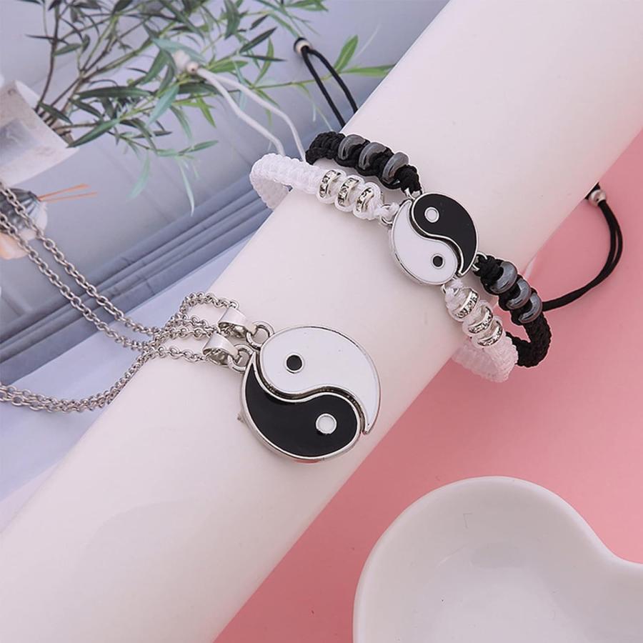 並行輸入品】陰陽ネックレス ブレスレット リングセット レディース 