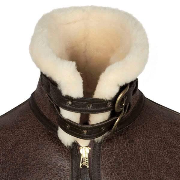 【並行輸入品】Men's B 3 WWII Flying Aviator Bomber Shearling Leather Jacket wiの画像