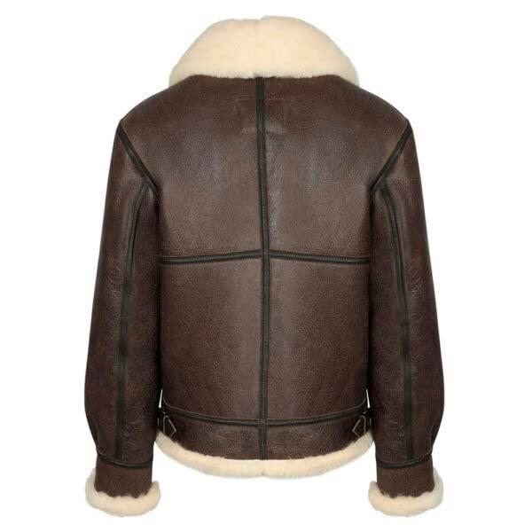 【並行輸入品】Men's B 3 WWII Flying Aviator Bomber Shearling Leather Jacket wiの画像