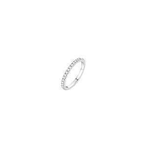 【並行輸入品】1.8mm モアッサナイト 結婚指輪 女性用 Dカラー VVS1 クラリティ 人工ダイヤモンド ハーフエタニティ 重ね付け可能 婚の画像