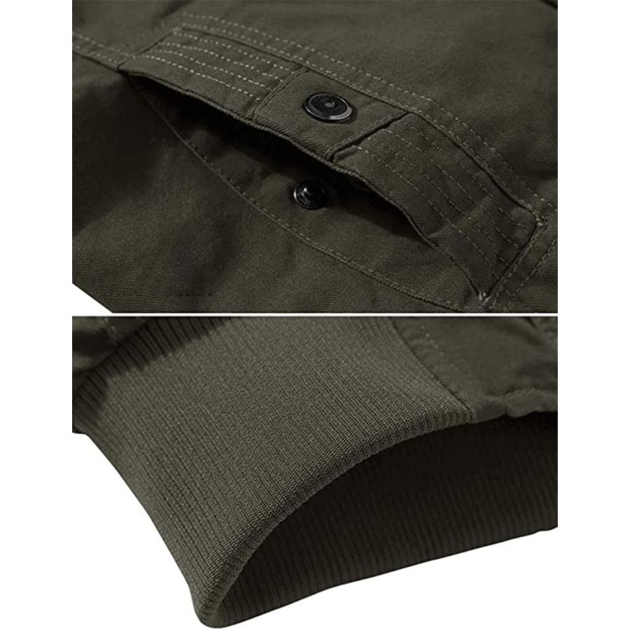 【並行輸入品】Autumn Winter Fleece Jacket Men Windbreaker Casual Pilot Coat Thの画像