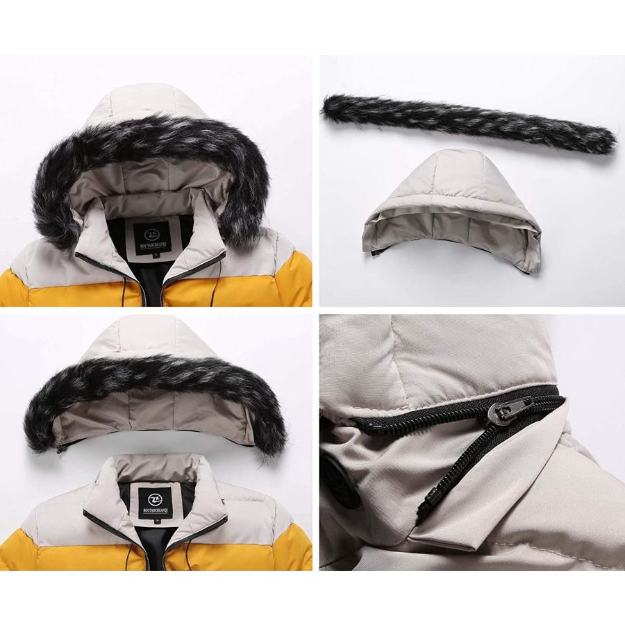 【並行輸入品】SAFRAS Women's Winter Puffer Coat Parka Removable Fur Trim Hoode_6