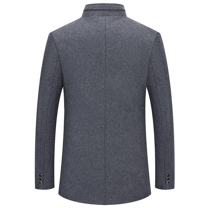 【並行輸入品】n/a Winter Woolen Jacket Men Double Collar Thick Trench Coat Menの画像