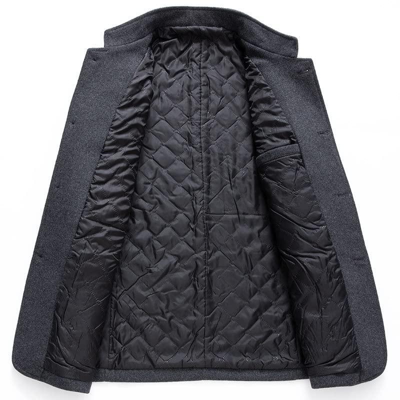 【並行輸入品】n/a Winter Woolen Jacket Men Double Collar Thick Trench Coat Menの画像