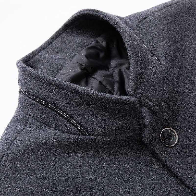 【並行輸入品】n/a Winter Woolen Jacket Men Double Collar Thick Trench Coat Menの画像
