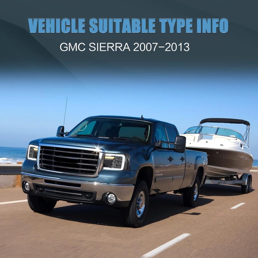 【並行輸入品】VLAND LEDヘッドライトアセンブリ GMC Sierra 1500 2500HD 3500HD 2007-2013 プラグアンドプ
