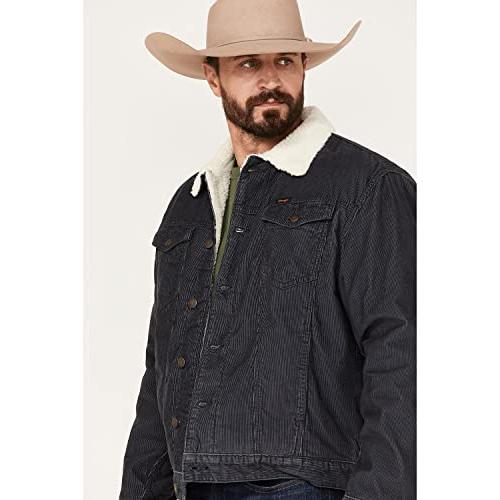 【並行輸入品】Wrangler Men's Corduroy Sherpa Lined Jacket Blue XXLの画像