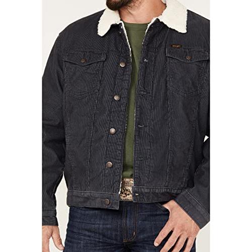 【並行輸入品】Wrangler Men's Corduroy Sherpa Lined Jacket Blue XXLの画像