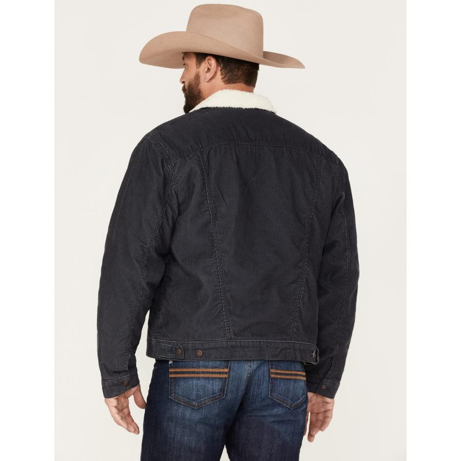 【並行輸入品】Wrangler Men's Corduroy Sherpa Lined Jacket Blue XXLの画像