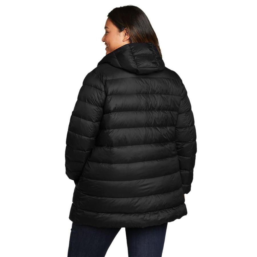 【並行輸入品】Eddie Bauer レディース StratusTherm ダウンパーカー, ブラック, Large Petite Eddieの画像