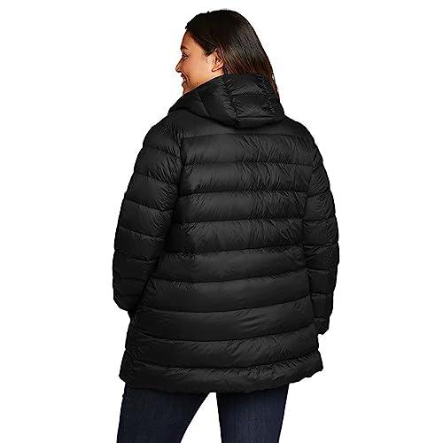 【並行輸入品】Eddie Bauer レディース StratusTherm ダウンパーカー, ブラック, Large Petite Eddieの画像