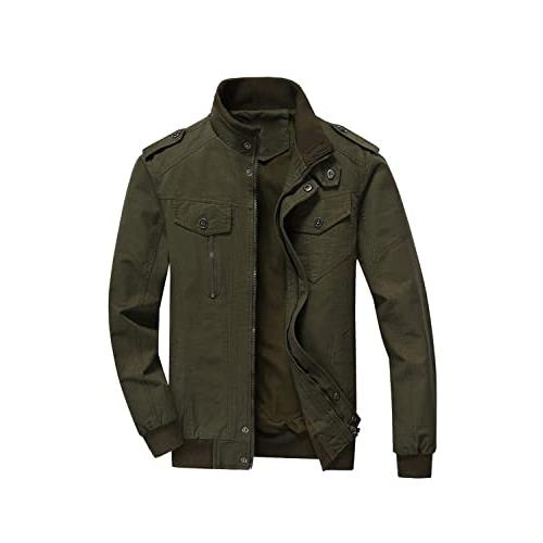 【並行輸入品】smawell Mens Canvas Jacket Lightweight Zip Up Jacket For Mens Caの画像