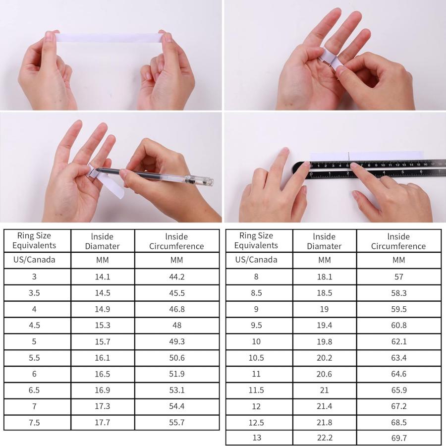 【並行輸入品】女性用5石モアッサナイトリング 3.75mm D カラー VVS1 クラリティ 人工ダイヤモンド アニバーサリーリング 14K ホワイト_7