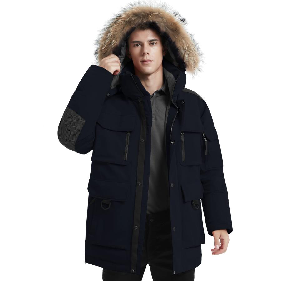 【並行輸入品】HARD LAND Men's Down Parka Extreme Warm Winter Jacket With Realの画像