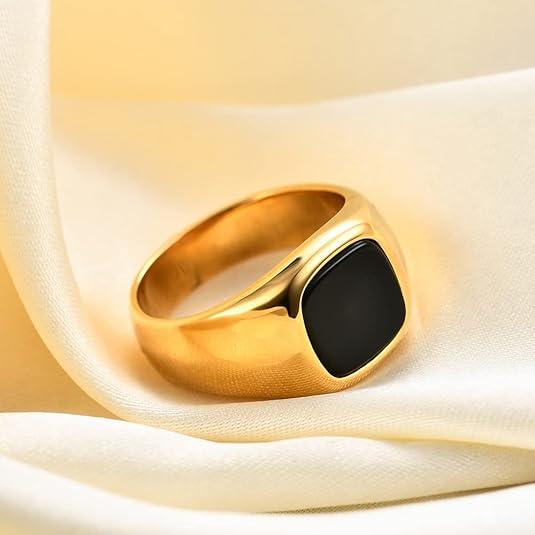 並行輸入品】シグネットリング 14K ゴールド ステートメント
